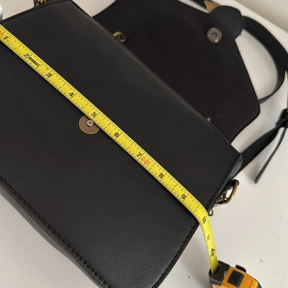 Aldo Black Crossbody Bag with Silver Embellishments EUC